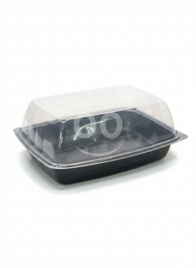 Packaging & Wrapping Materials in Tripoli - علب بلاستيك للميكرويف مستطيلة مع غطاء قبة شفاف مرتفع | Rectangular Microwave Containers with High Do