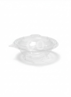 Packaging & Wrapping Materials علب بلاستيك شفافة دائرية للسلطات مع غطاء محكم | Round Clear Plastic S