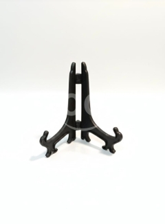 حامل أطباق ولوحات ديكور بلاستيك أسود 9.5 سم | 9.5cm Black Plastic Plate Display Stand