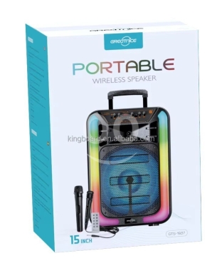 Other electronics in Achrafieh - سبيكر بلوتوث GTS-1937 كبير بقوة 35 واط مع إضاءة | GTS-1937 Portable Bluetooth Speaker System