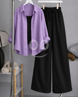 الملابس، الأحذية والزينة في Loussiya - سيت سواي نسائي ملكي 3 قطع فاخر ومريح | Premium 3-Piece Siway Women Set Elegant Style