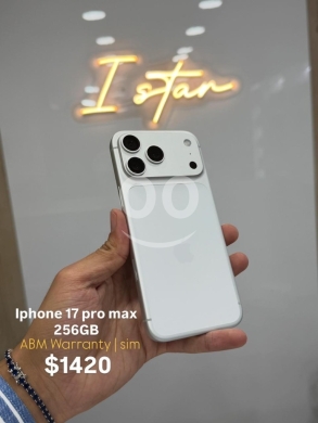 Mobile phones in Jamil Adra Street - آيفون ١٧ برو ماكس ٢٥٦ جيجا فضي مستعمل نظيف جداً | Used iPhone 17 Pro Max 256GB Silver
