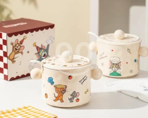 Kitchen in Adonis - طقم طنجرة سيراميك ثقيل مع غطاء وكفكير لحفظ الحرارة | Premium Ceramic Hot Pot Set