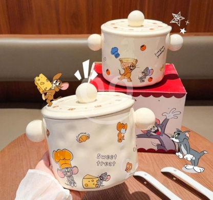 طقم طنجرة سيراميك ثقيل مع غطاء وكفكير لحفظ الحرارة | Premium Ceramic Hot Pot Set — 2
