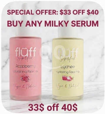 الصحة و الجمال في البترون - سيروم حليب الوجه فلوف سوبرفود بالتوت واليتشي | Fluff Superfood Milky Face Serum Raspberry &amp; Lychee