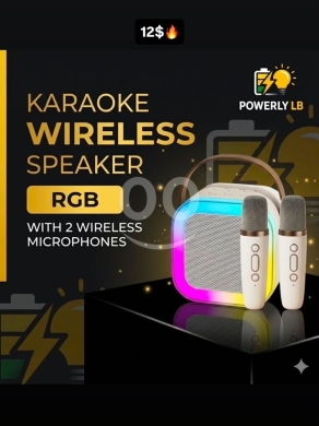 Other electronics dans Mazraa - مكبر صوت لاسلكي كاريوكي مع 2 ميكروفون لاسلكي وإضاءة RGB | Karaoke Wireless Speaker with 2 Mics