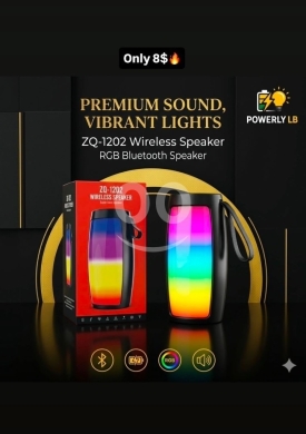 Other electronics في مزرعة - مكبر صوت لاسلكي ZQ-1202 مع إضاءة RGB ملونة | ZQ-1202 Wireless RGB Bluetooth Speaker