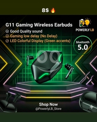 اكسسوارات الهاتف المحمول في مزرعة - سماعات G11 اللاسلكية المخصصة للألعاب بـ بلوتوث 5.0 | G11 Gaming Wireless Earbuds Bluetooth 5.0