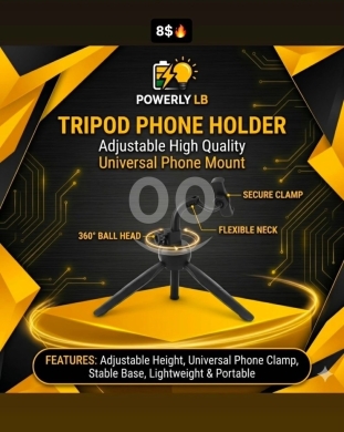 Other Mobile Phones & Accessories في مزرعة - ستاند ترايبود للهاتف عالي الجودة وقابل للتعديل | Tripod Phone Holder Adjustable High Quality