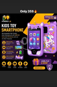 هاتف ذكي للأطفال مع 10 ألعاب وبطاقة 8GB - 35$ | Kids Toy Smartphone with 10 Games & 8GB SD - $35