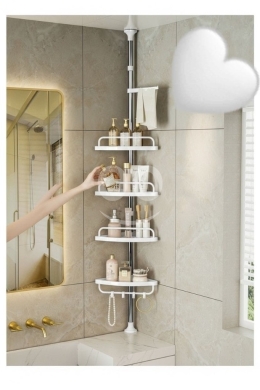 أثاث منزلي آخر في ادونيس - زاوية حمام ذكية وعملية من 4 طوابق | Adjustable 4-Tier Bathroom Corner Storage Shelf