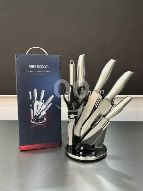 Other electronics in Achrafieh - طقم سكاكين مطبخ ستانلس ستيل احترافي مع حامل دوار | Premium Stainless Steel Kitchen Knife Set