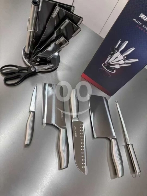 طقم سكاكين مطبخ ستانلس ستيل احترافي مع حامل دوار | Premium Stainless Steel Kitchen Knife … — 3