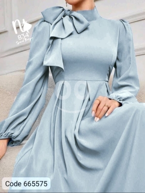 الملابس، الأحذية والزينة في Loussiya - فستان نسائي صيفي أنيق من قماش جاسيكا الفاخر | Elegant Jessica Fabric Summer Women&#039;s Dress