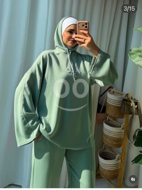 الملابس، الأحذية والزينة في Loussiya - بيجامة نسائية فاخرة من قطن فرانش تيري الأصلي | Luxury French Terry Cotton Women&#039;s Pajamas