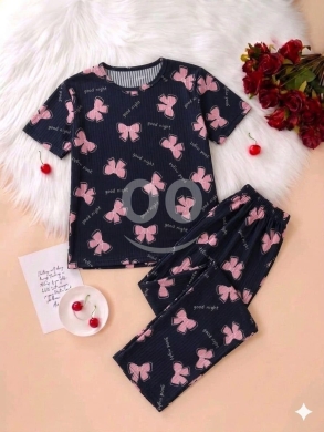 Clothes, Footwear & Accessories in Loussiya - بيجامة نسائية قطن مضلع صيفي صناعة لبناني | Women&#039;s Ribbed Cotton Summer Pajamas Made in Lebanon
