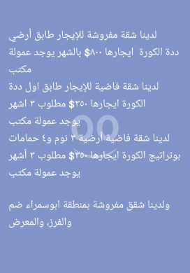 العقارات الأخرى في أبو سمرا - شقق للإيجار في الكورة وأبوسمراء | Various Apartments for Rent in Koura &amp; Abou Samra