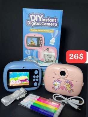 مستلزمات الاطفال في حمرا - كاميرا ديجيتال فورية للأطفال مع طابعة ألوان | DIY Kids Instant Digital Camera