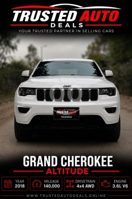 جيب في مدينة بيروت - جيب غراند شيروكي Altitude 2018 دفع رباعي بحالة ممتازة | 2018 Jeep Grand Cherokee Altitude AWD Clean