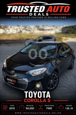Toyota dans Beyrouth - تويوتا كورولا اس ٢٠١٥ رياضية بحالة ممتازة | Toyota Corolla S 2015 Sport Excellent Condition