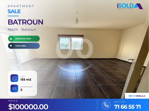 Apartments for sale in Hamat - Apartment + Mountain View for sale in Hamat , Batroun - حمات، البترون - GF82.A.2