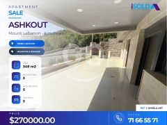 LUX Apartment + Terrace + Panoramic view 4 sale in ashkout - عشقوت -AM66.A.467