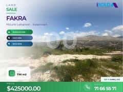 730m2 Land + Open mountain view 4 sale in faqra - أرض في فقرا - AM66.L.140