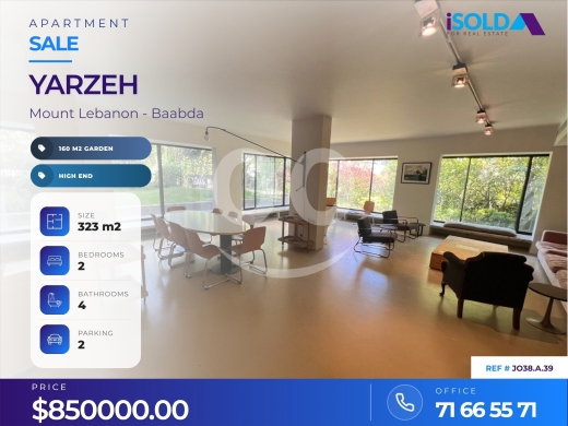 شقق للبيع في يرزه - Hot deal , LUX Apartment + Garden 4 Sale in Yarzeh - شقة في اليرزه - JO39.A.39