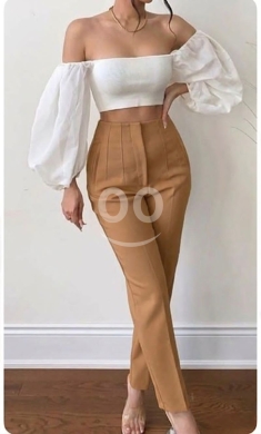 الملابس، الأحذية والزينة في زحله - بنطال نسائي كلاسيكي أنيق بخصر عالي | Elegant Women&#039;s High-Waisted Classic Trousers