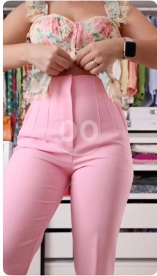 بنطال نسائي كلاسيكي أنيق بخصر عالي | Elegant Women's High-Waisted Classic Trousers — 6