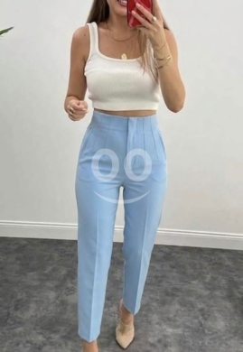 بنطال نسائي كلاسيكي أنيق بخصر عالي | Elegant Women's High-Waisted Classic Trousers — 7
