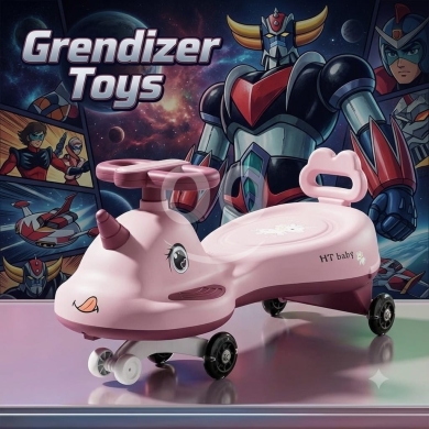 Baby & Kids Stuff in Beirut City - سكوتر أطفال توازن (Grendizer) - لعبة سيارة ركوب وردي | Kids Swing Car Grendizer - Pink