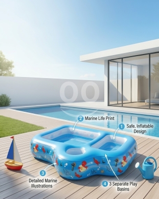 مستلزمات الاطفال في بوشريه - مسبح الرمل والمياه للأطفال من بلايتيف للألعاب الخارجية | Playtive Sand &amp; Water Play Pool