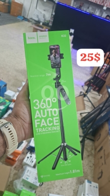 Mobile accessories in Beirut City - حامل بث مباشر هوكو (K32) مع تتبع تلقائي للوجه | Hoco K32 360&deg; Auto Face Tracking Live Streaming Brac