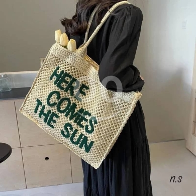 حقيبة كتف قش تركية نخب أول عالي الجودة | Premium Straw Tote Bag Made in Turkey — 4
