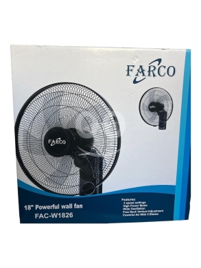 أجهزة التدفئة والتبريد في عجلتون - مروحة حائط فاركو 18 إنش بقوة 60 واط | Farco 18&rdquo; Powerful Wall Fan 60W FAC-W1826