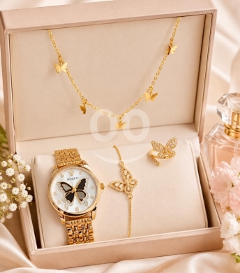 Vêtements, chaussures et accessoires dans Minieh - طقم إكسسوارات نسائي أنيق بتصميم الفراشات | Elegant Butterfly Design Women&#039;s Accessory Set
