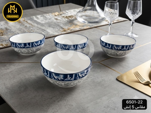 Cuisine dans Minieh - Home furniture طقم زبادي سيراميك أنيق - 12 قطعة | Elegant Ceramic Bowls Set - 12 Pcs