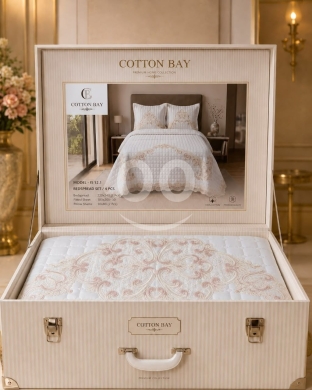 كفرليه عرايسي دانتيل فاخر (صناعة تركية) | Luxury Lace Bridal Bedspread (Turkish Made) — 2