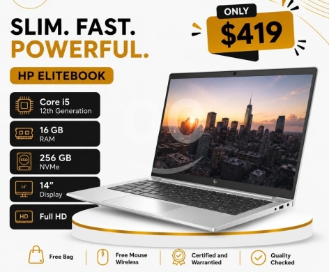 Computers Parts & Software Accessories in Ghazir - لابتوب إتش بي إيليت بوك نحيف وقوي | HP EliteBook Slim &amp; Powerful Laptop