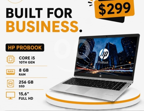 قطع غيار الكمبيوتر وملحقات البرامج في جونيه - لابتوب اتش بي بروبوك - HP ProBook Business Laptop Core i5 10th Gen 8GB RAM 256GB SSD