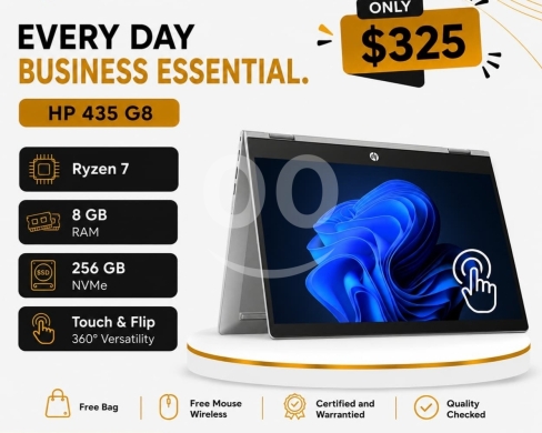 قطع غيار الكمبيوتر وملحقات البرامج في جونيه - لابتوب اتش بي 435 جي8 - HP 435 G8 Ryzen 7 8GB RAM 256GB SSD Touch &amp; Flip Laptop