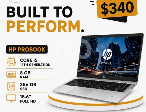 قطع غيار الكمبيوتر وملحقات البرامج في جونيه - لابتوب اتش بي بروبوك - HP ProBook Core i5 11th Gen 8GB RAM 256GB SSD Business Laptop