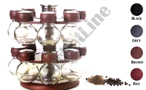 مطبخ في مدينة بيروت - طقم بهارات دوار أنيق وعملي | Elegant and Practical Rotating Spice Rack