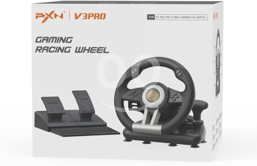 PXN V3 Pro Racing Steering Wheel and Pedals for Multi-Platform — 2
