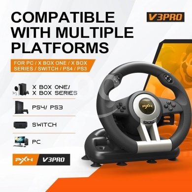 PXN V3 Pro Racing Steering Wheel and Pedals for Multi-Platform — 8