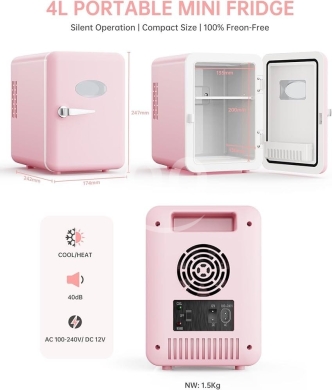4L Portable Mini Fridge Cooler & Warmer | ثلاجة صغيرة محمولة 4 لتر للتبريد والتسخين — 2