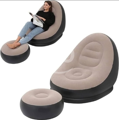 Other home furniture dans Dahr el-Ain - Inflatable Lounge Chair with Ottoman | كرسي استرخاء قابل للنفخ مع مسند قدمين