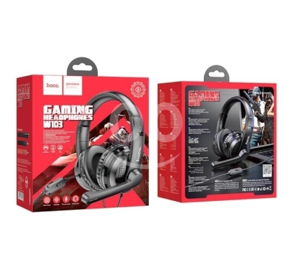 Gaming Console & Accessories dans Dahr el-Ain - Hoco W103 Gaming Headset with Microphone | سماعة ألعاب هوكو W103 مع ميكروفون