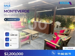 A decorated 1300 m2 villa with a garden for sale in Monteverde